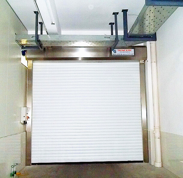 Industrial Aluminium Panel Security Door High Speed Rolling Door