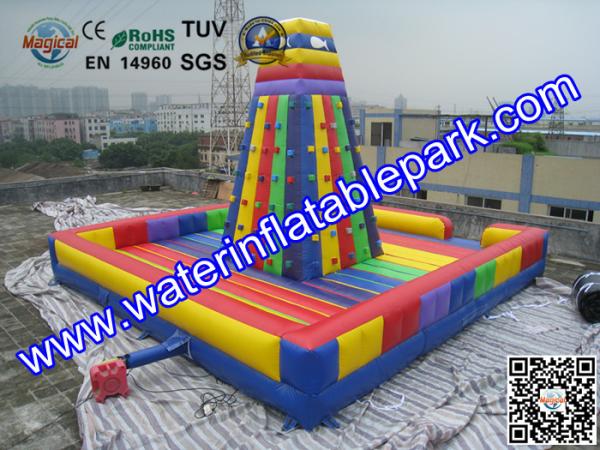 Durable Outdoor Mobile Inflatable Rock Climbing Wall for Kids