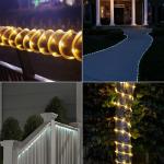 Leather Christmas LED Rope Lights RGB LED Remote Control Waterproof