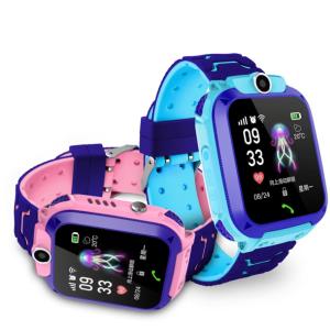 China 2G Kids Fitness Watch Teenager gps tracker Q12 Voice Chat Call For Children SOS LBS Location wholesale