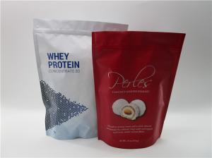 China Resealable food grade 1kg custom printed whey protein isolate bags with zip lock wholesale