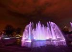 Large outdoor lake music dancing water fountain