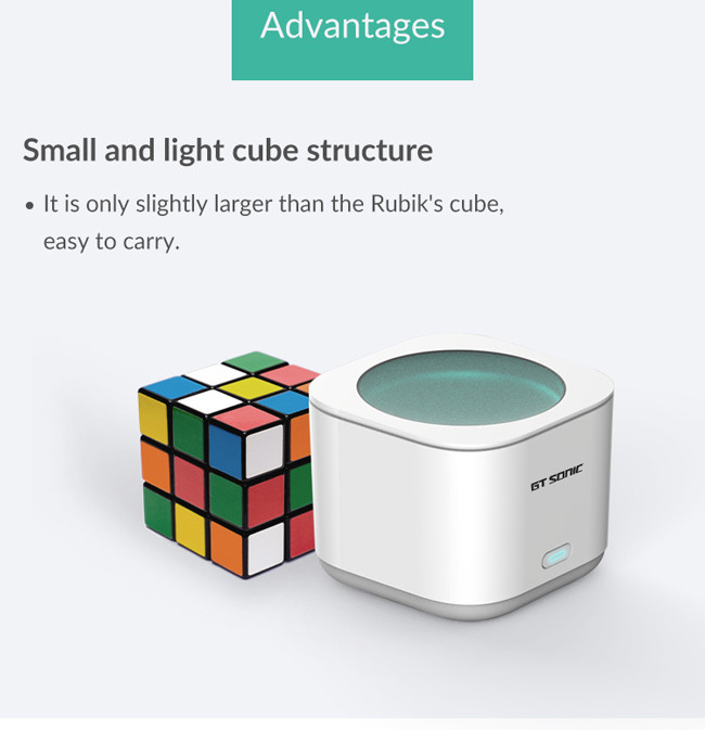Mini Ultrasonic Jewerlry Cleaner with Super Low Noise and Cube structure 180ml 10W