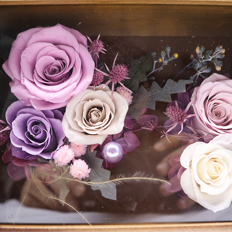 Everlasting Preserved Rose Gift Box Photo Frame​ For Party / Festival