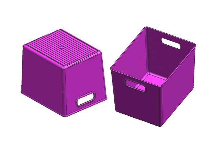 PET Transparent Material Cold Runner Injection Molding High Polish Two Different Size Bins