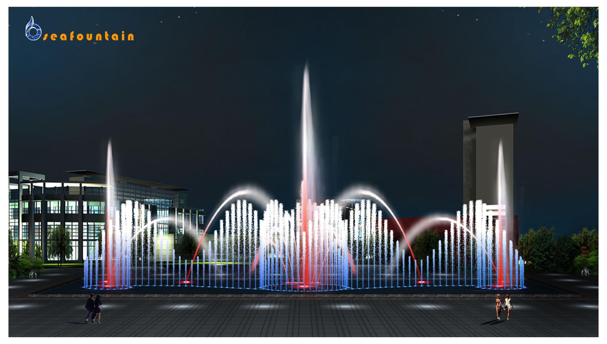 Customized Size Waterscape Laser Water Screen Movie Show Fountain ISO CE Certification