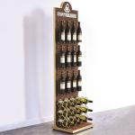 Creative Double Side Display Rack Wood Snacks Rotating Retail Display Stand
