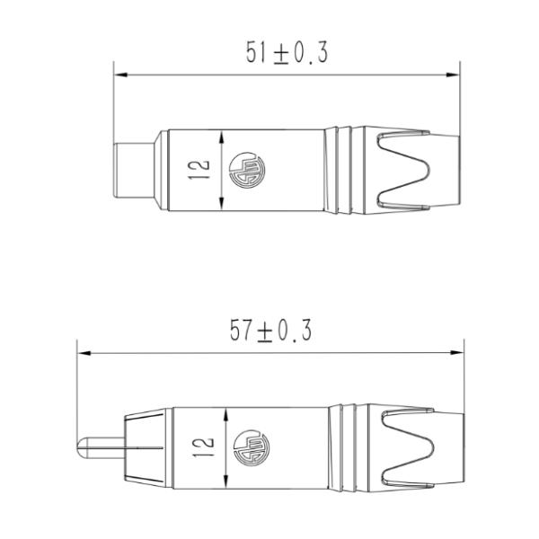 RCA Audio Male Plug Connector 1000 MOhm Solder Insulation Gold Plated Phono RCA Plugs Male to Female HI-FI Audio Connectors