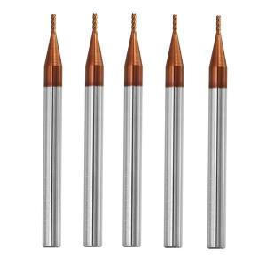 China 1mm 4 Flutes Tungsten Carbide End Mill HRC55 Aitin Coated cutting tools wholesale