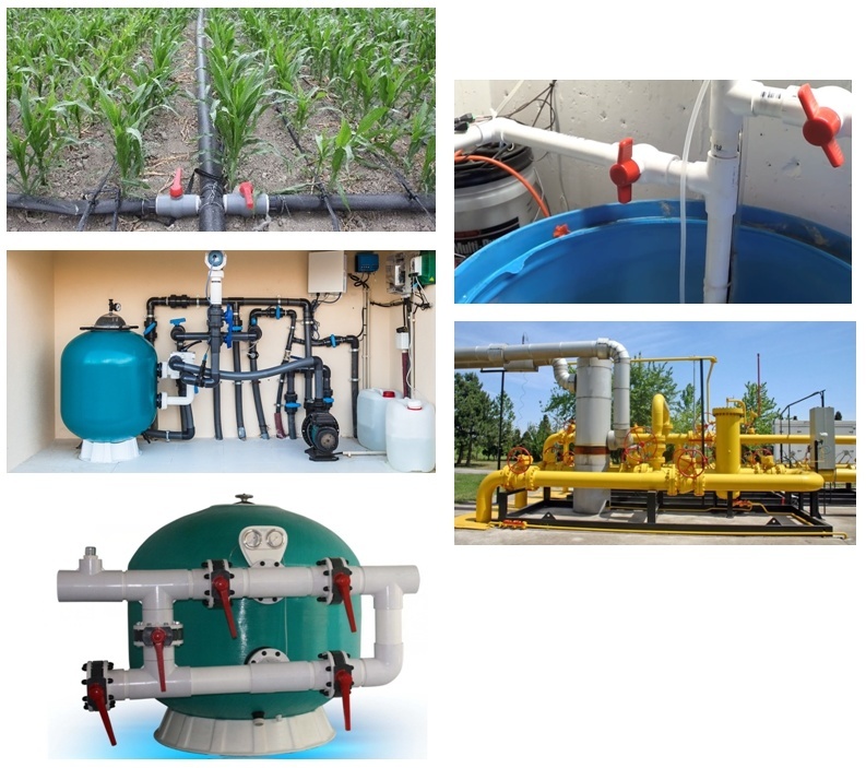 All Size Available Stainless Steel Handle White 2PCS Ball Valve