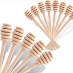 3 Inch Honeycomb Bamboo Kitchen Utensils Wood Honey Sticks Dipper