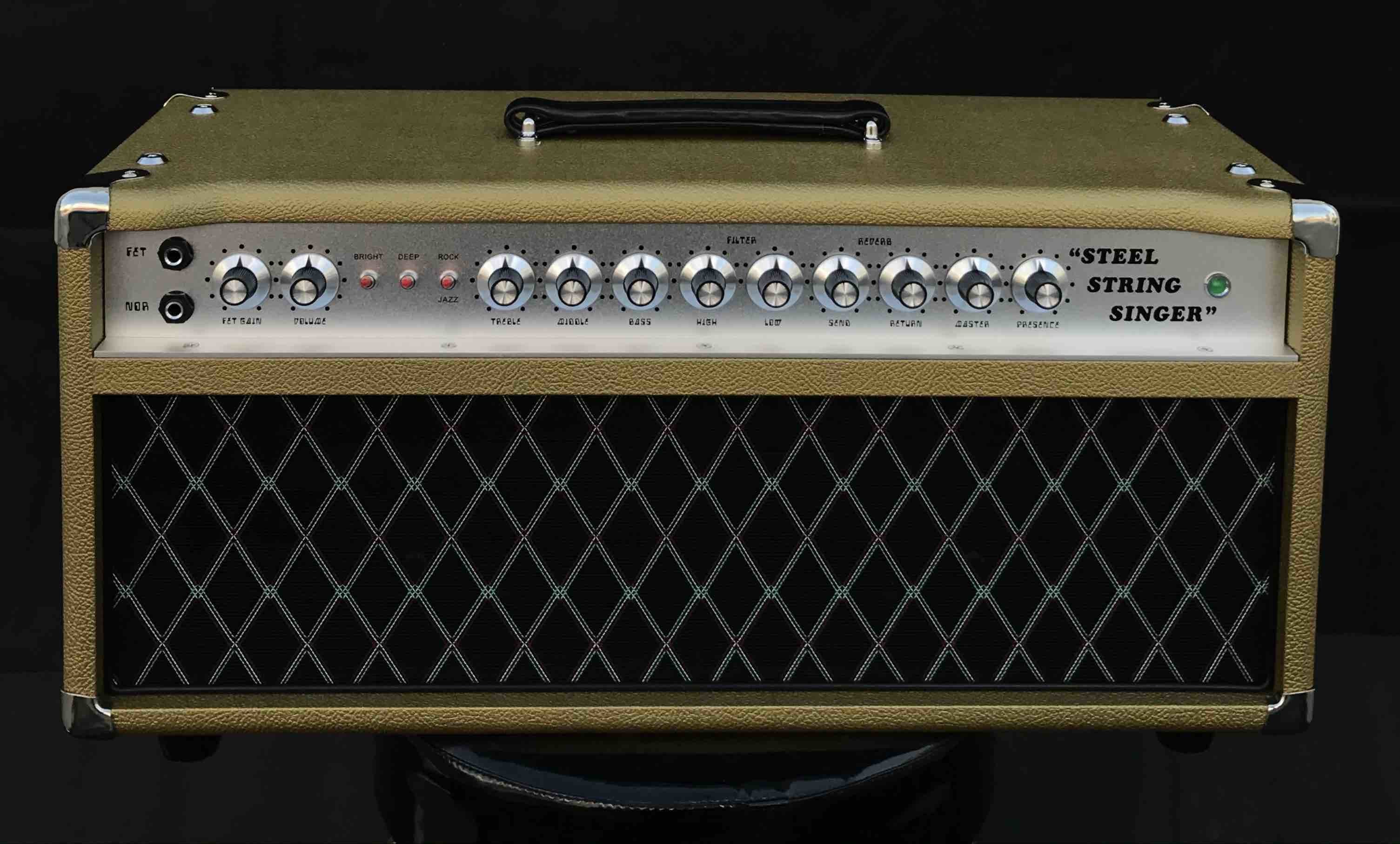 Grand Amplifier D-Style Pedals SSS100 Steel String Singer with FET GAIN, VOLUME, TREBLE, MIDDLE, BASS, HIGH, LOW, SEND,