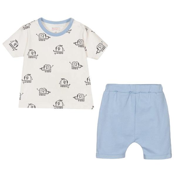 Summer baby boys girls clothing sets customized printing color Organic Cotton