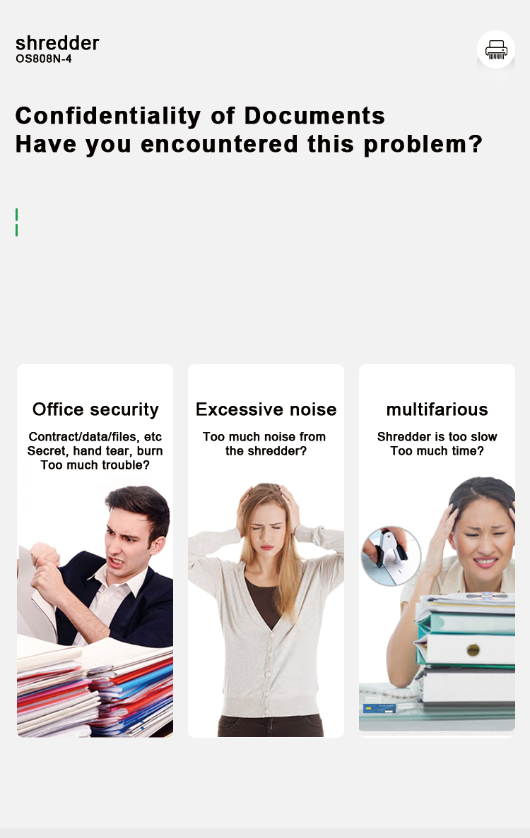 Electricity Operated 10 Sheets Cross Cut Office Shredder for Secure Document Disposal