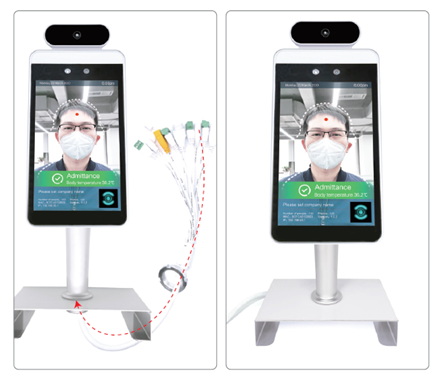 8 Inch aluminum body temperature face recognition vertical terminal