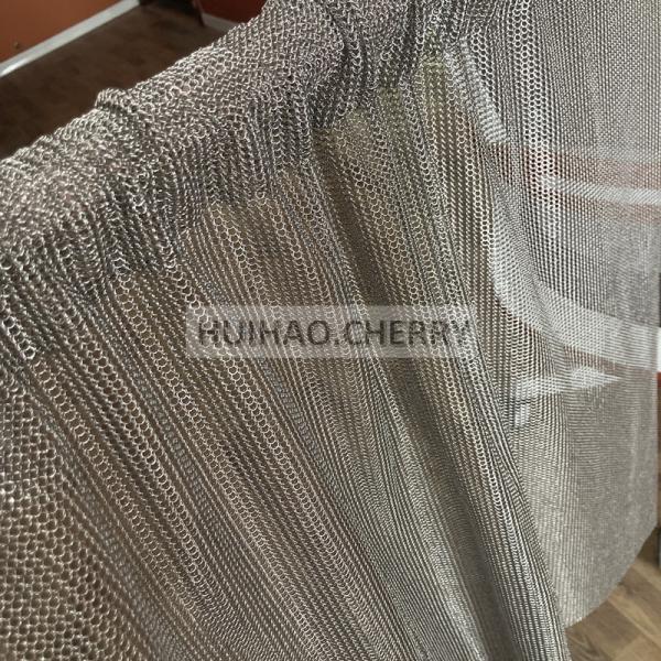 Stainless Steel 304 Fireplace Screen Mesh Curtain 6mm Hole