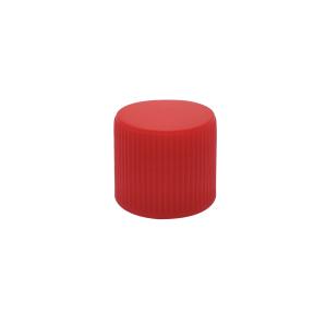 China 15/410 Trial Bottle 15MM Red Ribbed Screw Vial Cap wholesale