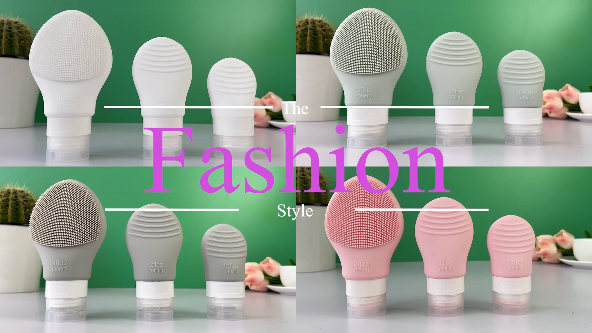 OEM Grey Silicone Cleansing Brush Face Silicone Scrubber Electric