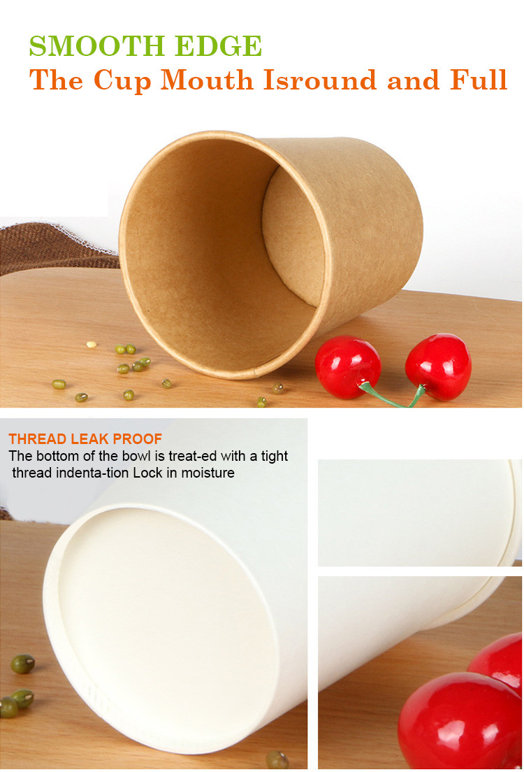 8oz/12oz/16oz/20oz/24oz/32oz Black Paper Soup Bowls With Lids For Hot Food Gold Foiled Paper Bowl