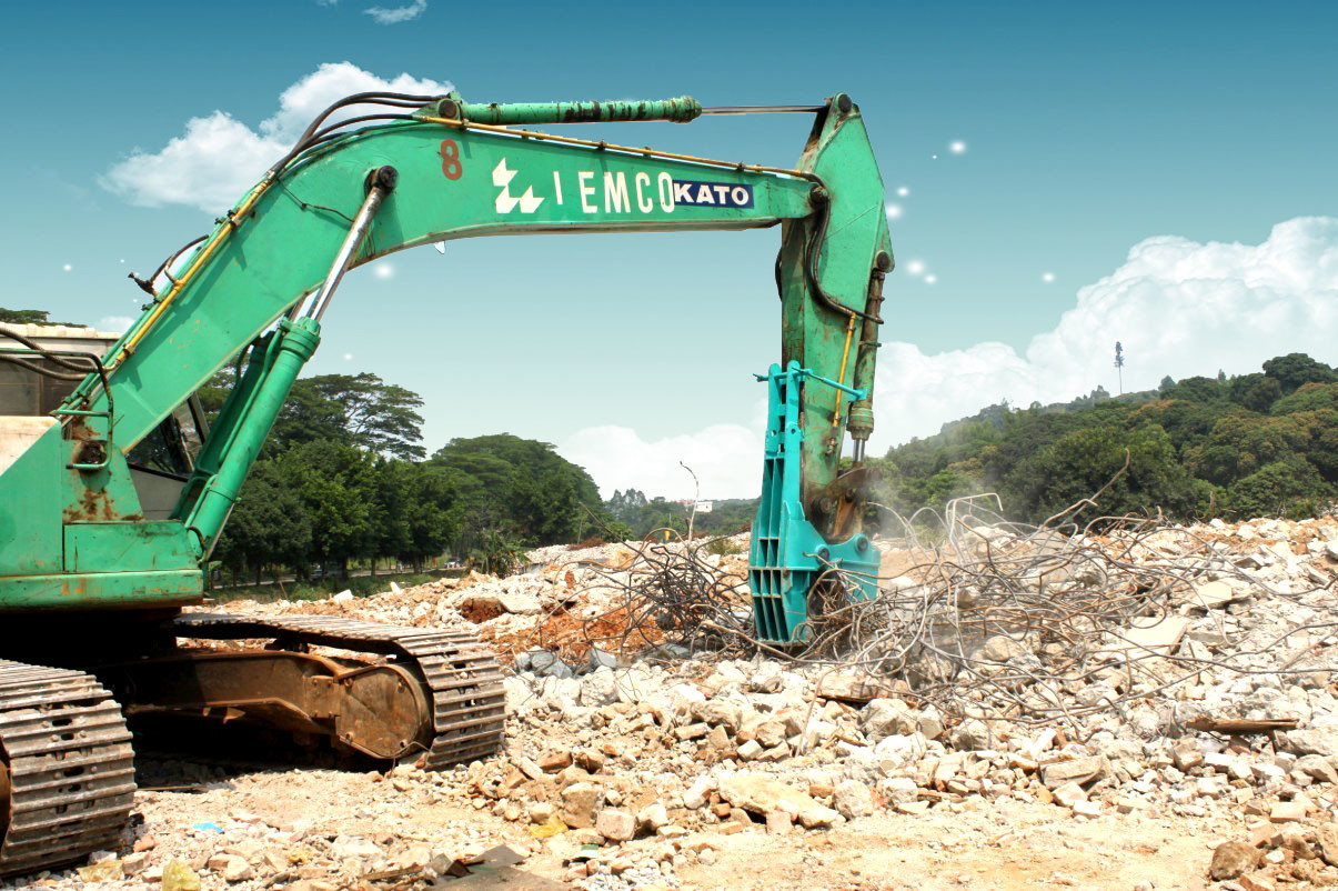 Beiyi BYC300 Concrete demolition tools machinal pulverizer small rock crusher excavator pulverizer factories