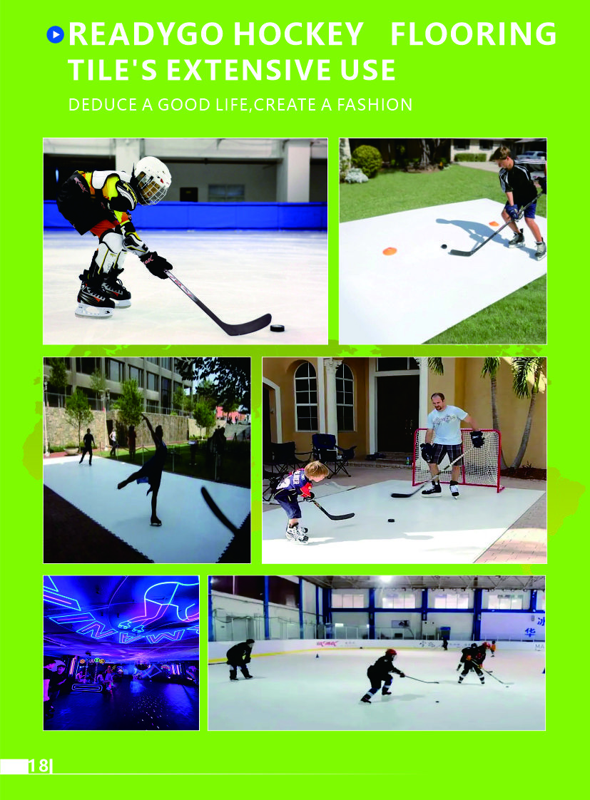 UV Resistance Hockey Flooring Tiles 460x460mm Outdoor Sport Court Tiles