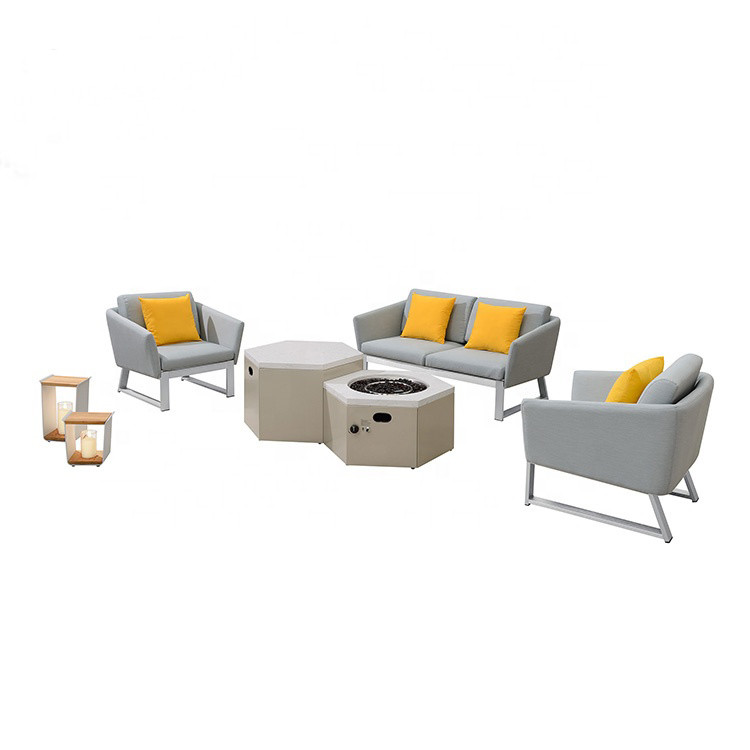 50,000 BTU Adjustable Flame Outdoor Natural Gas Firepit With Lid, Lava Rocks, Ceramic Tabletop