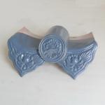 Clay roof tiles glazed grey roof style building