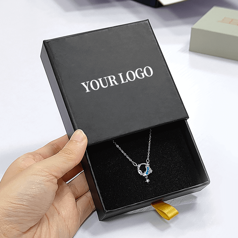 Rigid Cardboard Display Box Jewelry Packaging Box For Necklace Earrings