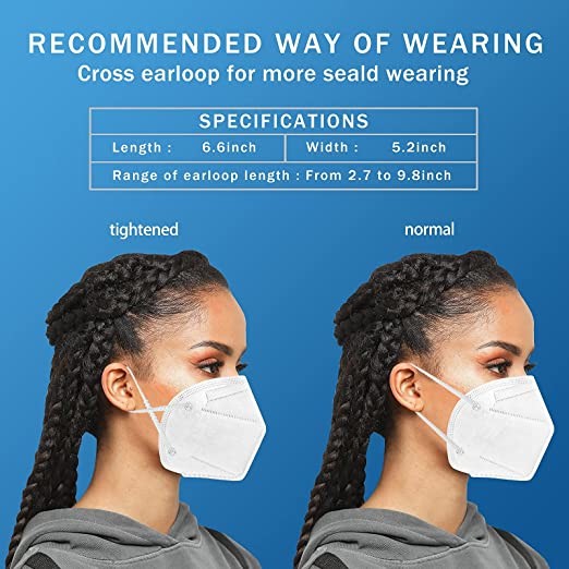 Hotodeal 5 Layers Cup Dust Mask KN95 Face Mask Against PM2.5