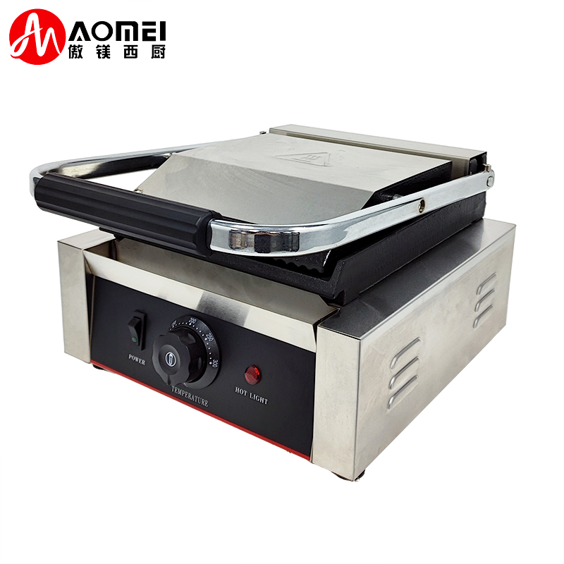 Restaurant Kitchen Hotel Commercial Full Flat Electric Contact Grill with 1800W Power