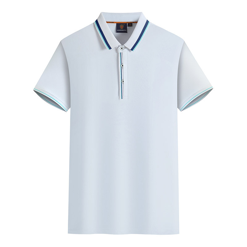 Custom Cotton Polo Shirt Lovers Work Clothes Lapel Solid Color T-shirt Embroidery Logo