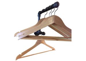 China Metal Industrial Pipe Coat Rack Electrophoretic Black Painting For Bathroom wholesale