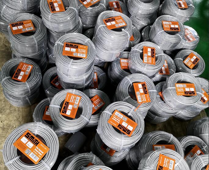 Binding 3.0mmx20m Clear Vinyl Coated Galvanized Steel Cablefor Safety Pretection