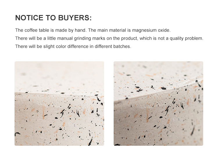 Round White Stone Cafe Table For Apartment Customizable