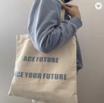 Eco Friendly Canvas Cotton Fabric Bag Gusset Tote Bag 570gsm For Shopping