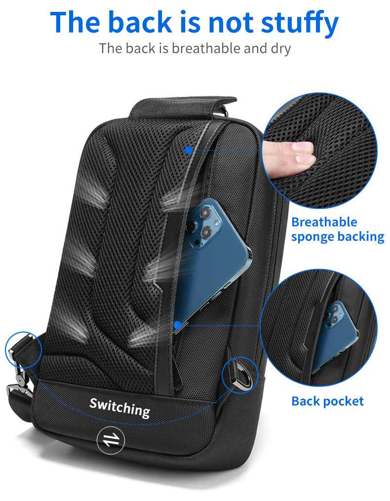 New camouflage trend fashionable one shoulder sling bag outdoor waterproof men's crossbody chest bag