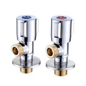 China Silvery White Luster Stainless Steel Bathroom Angle Valve Preservative Polished Surface wholesale