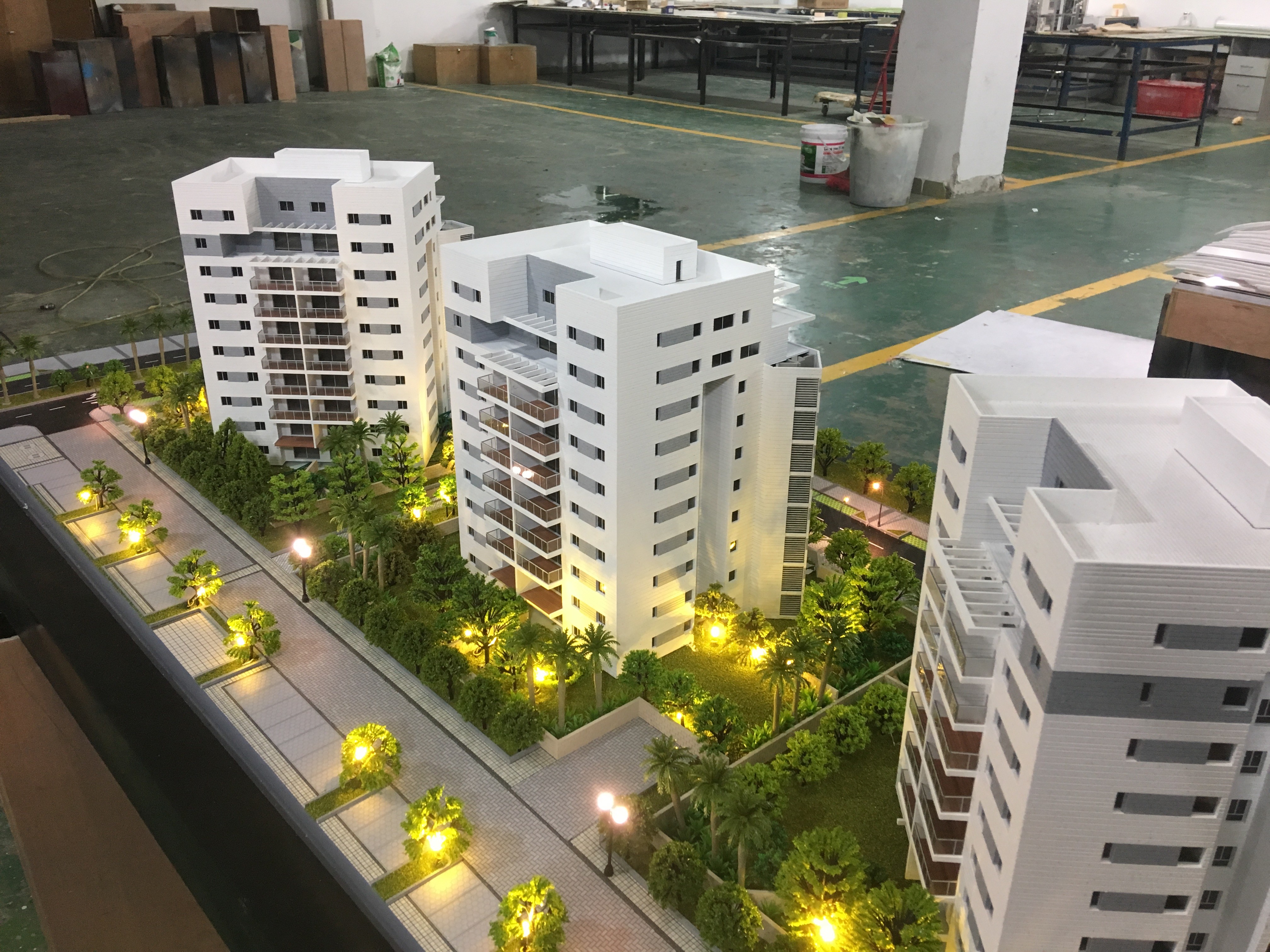 Handmade / Laser Cut Residential Building Model Acrylic Plastic Material