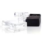30ml Perfume Spray Pump Clear Black Aluminum Glass
