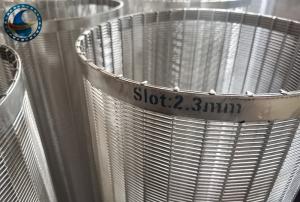 China Length 1900mm Stainless Steel Vee Wire Screen Continuous Slot Opening wholesale