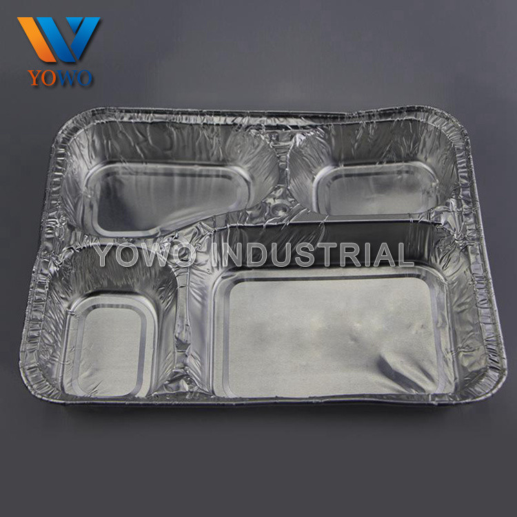 Silver 1lb 175*110*40mm Aluminum Freezer Containers