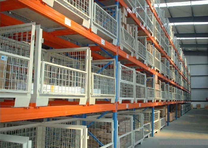 Stackable Industrial Wire Mesh Containers Powder Coated ISO9001 Approved