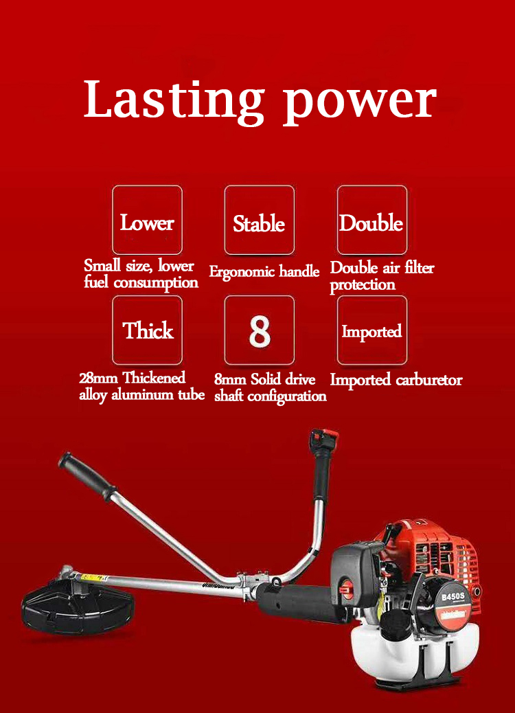 40.1 CC 2 Stroke Gasoline Brush Cutter B450 1650mm Pipe Length