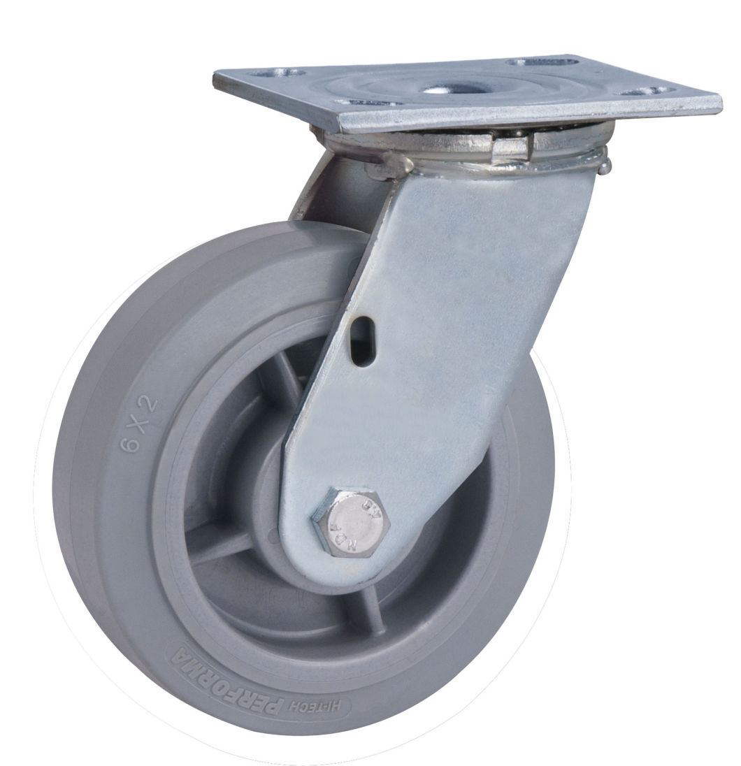 Industry Heavy Duty Trolley Rigid Rotary Brake TPR Caster Wheel