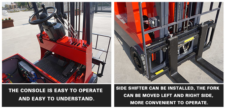 Self Loading 2.5T Sit Down High Capacity 3 Wheel Electric Forklift