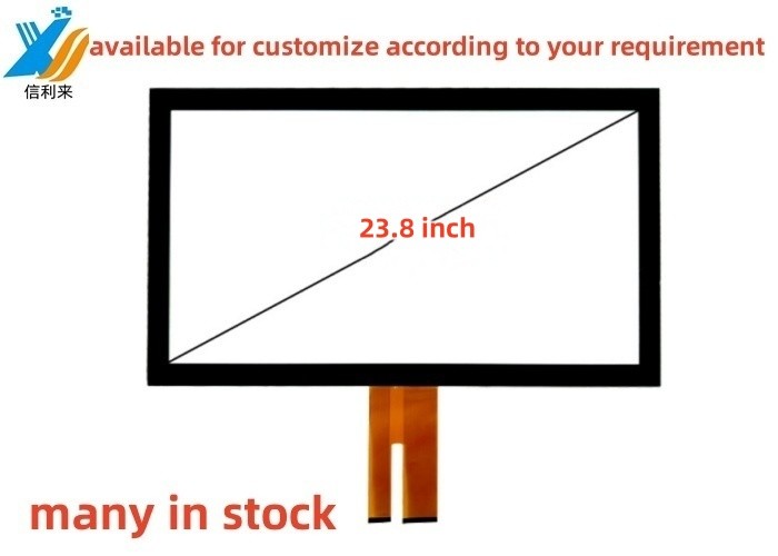 23.8 Inch Multi touch USB projected capacitive (PCAP) GG GFF touch screen panel AR AG AF waterproof oilproof pen touch lcd display led monitor