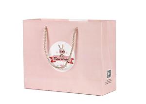China Pink Color Paper Shopping Bags Reusable For Promotion / Shopping / Gift wholesale