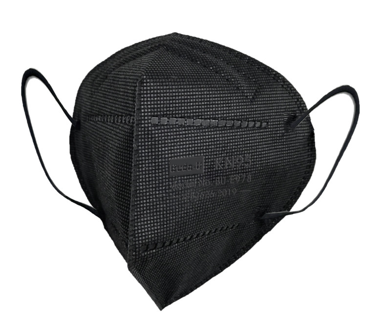 KN95 Black Protective Face Mask , Particulate Respirator Mask FDA Device Listed