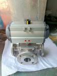 3 way ball valve with pneumatic actuator