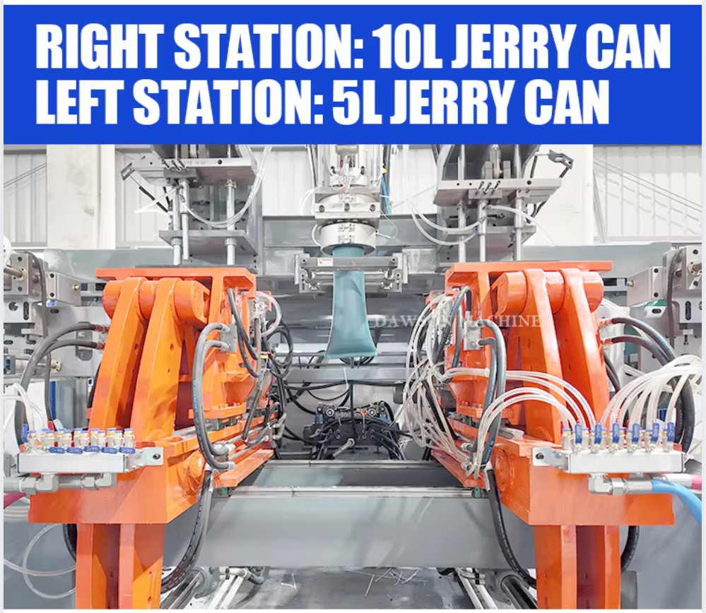 Double Station Double Die Head Plastic HDPE 5L 10L EURO ADBLUE Canister Blow Molding Machine